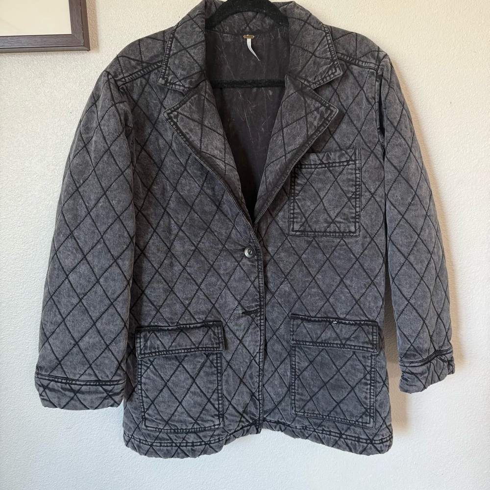 YF&B Young Fabulous & Broke Walker Denim Quilted Jacket Size Small Revolve Brand - Picture 2 of 7